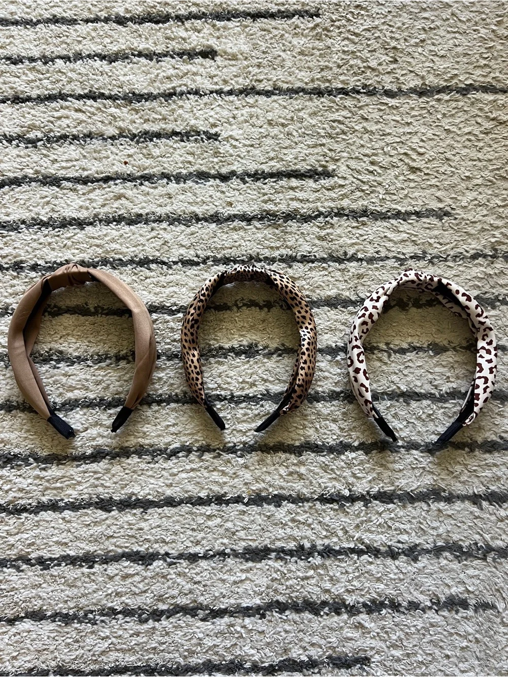 Neutral & Animal Print Knot Headband Trio